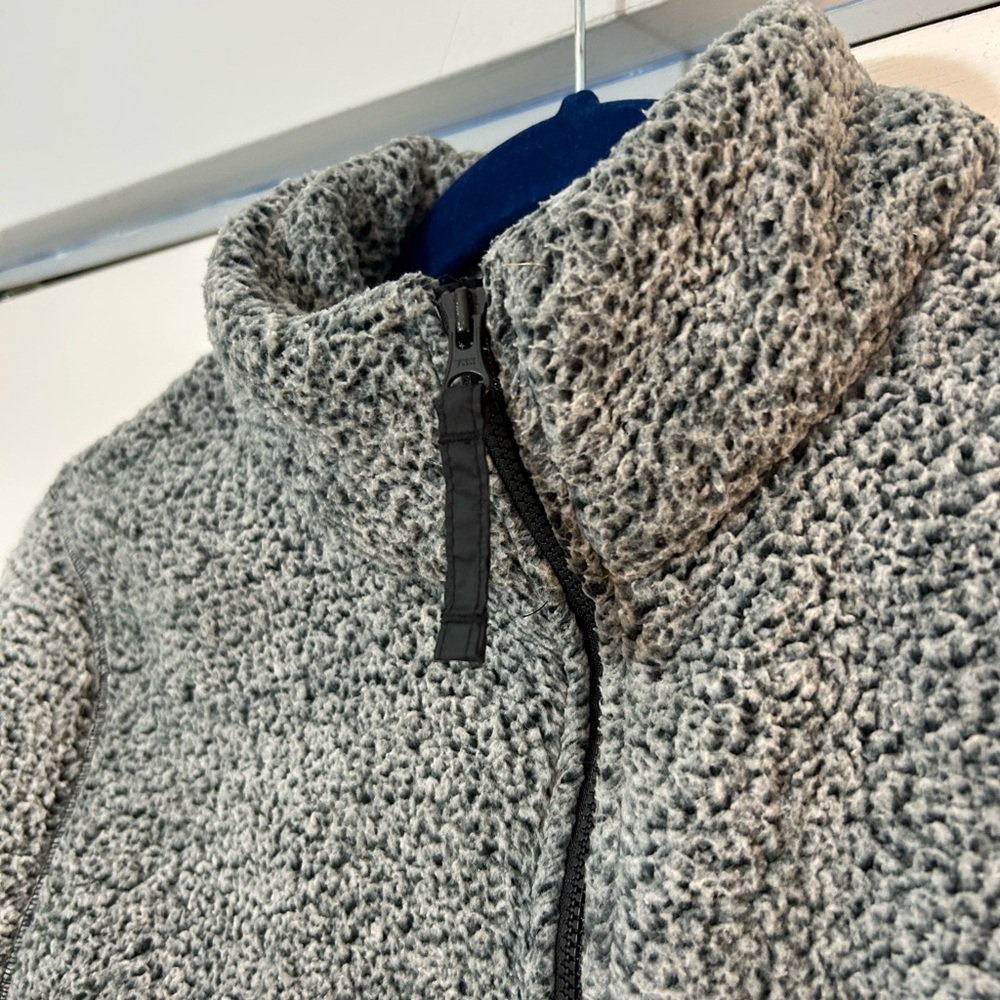 Columbia Sherpa Fleece Jacket Womens Medium Gray Full Zip Cozy Outdoor - Picture 5 of 7